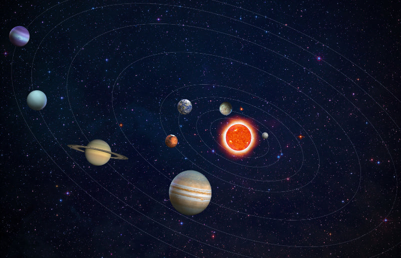 Solar System Planets Orbit Wall Mural