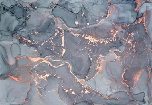 Metallic Copper Veins Abstract Wall Mural