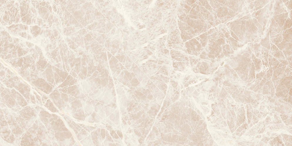 White Carrara Marble Wallpaper Mural in your room — zoomed