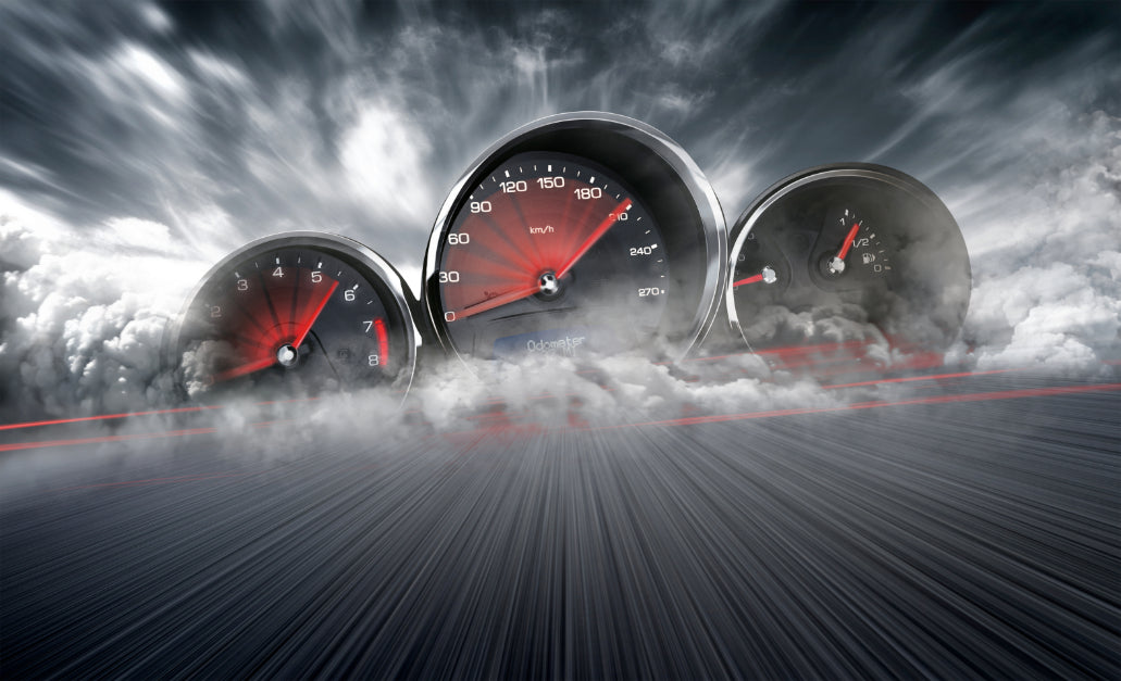 High Speed Car Dashboard Wall Mural in your room — zoomed