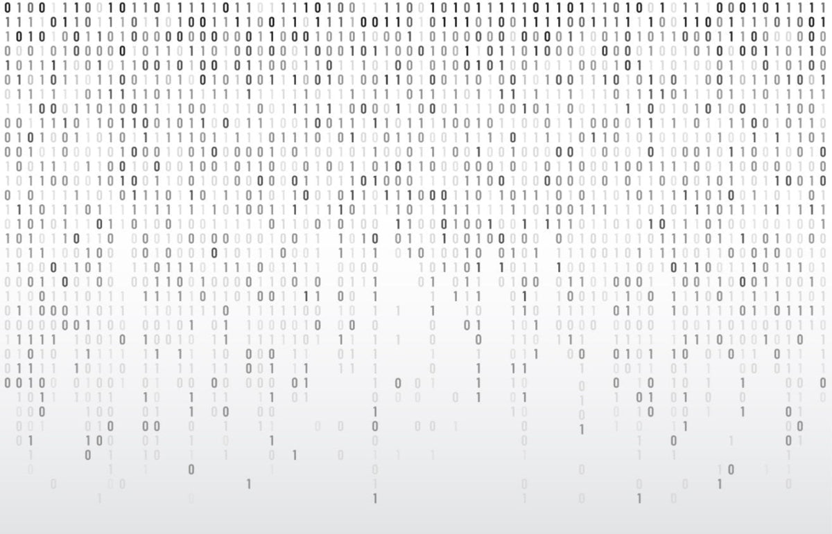 Digital Binary Code Wall Mural in your room
