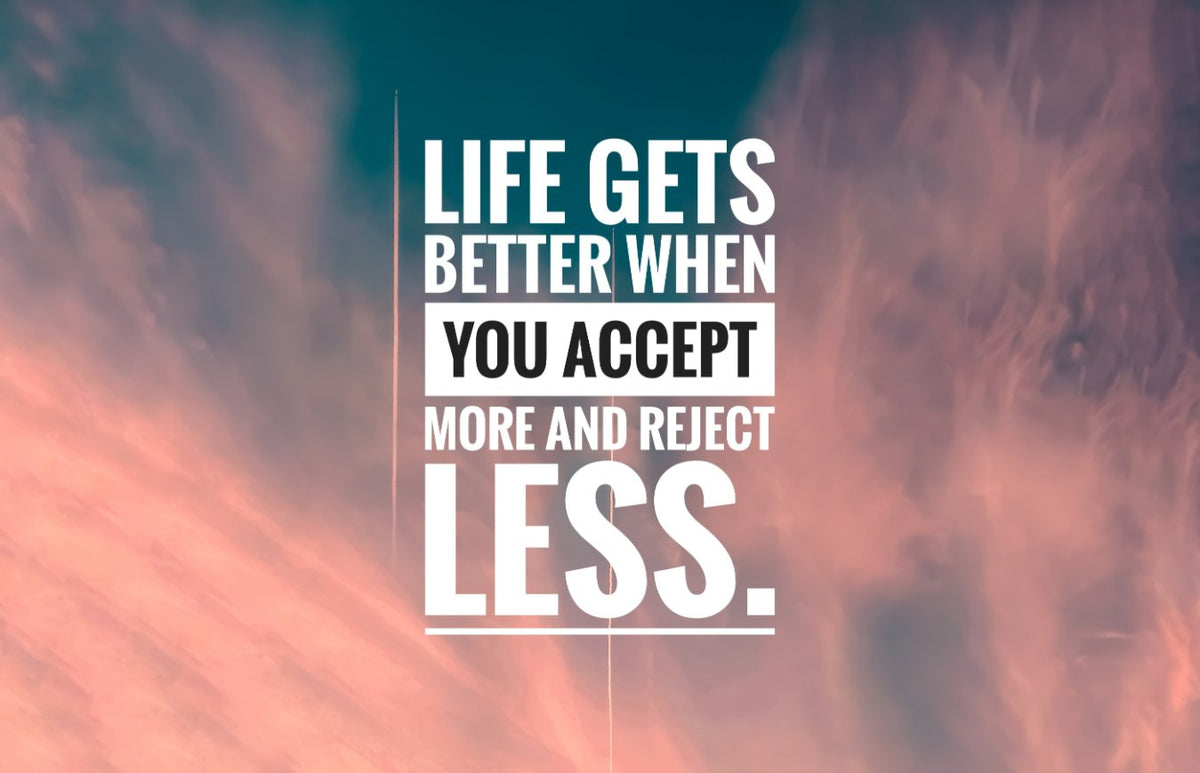 Inspirational Acceptance Quote Wall Mural in your room — zoomed