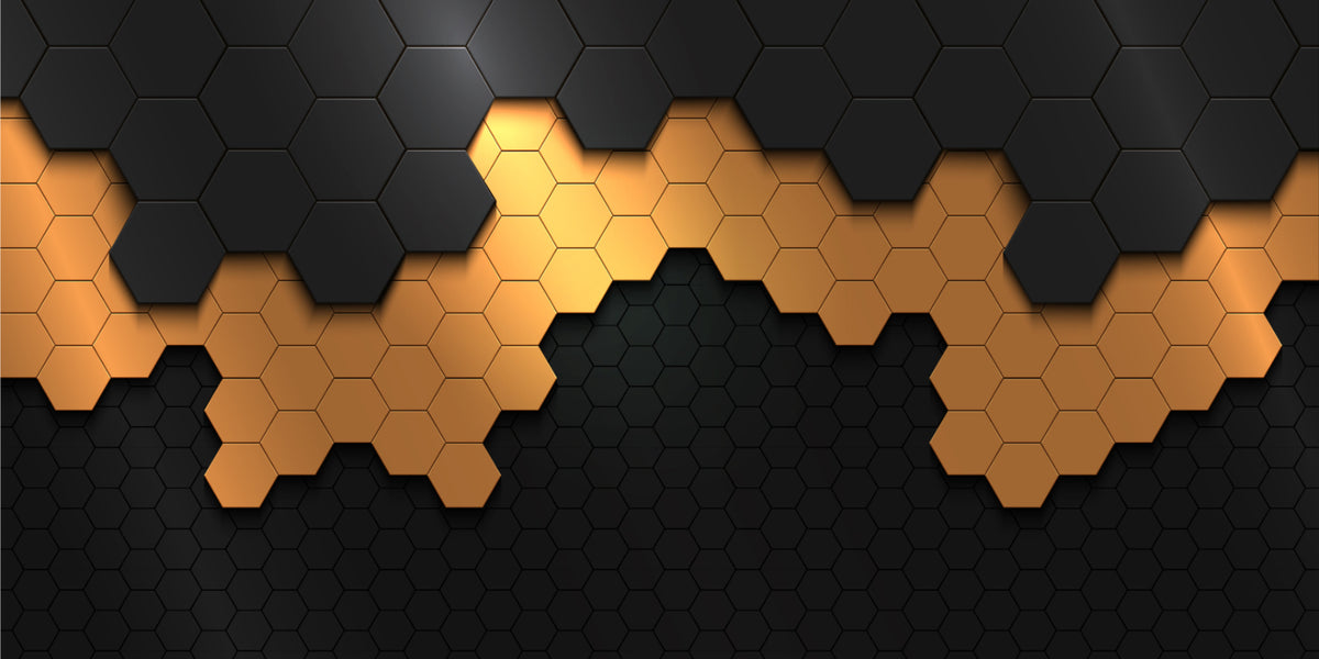 Hexagonal Pattern Wall Mural in your room