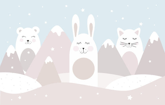 Cute Animals Kids Room Wall Mural