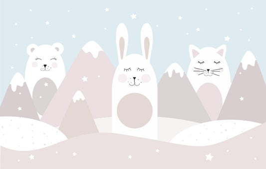 Cute Animals Kids Room Wall Mural