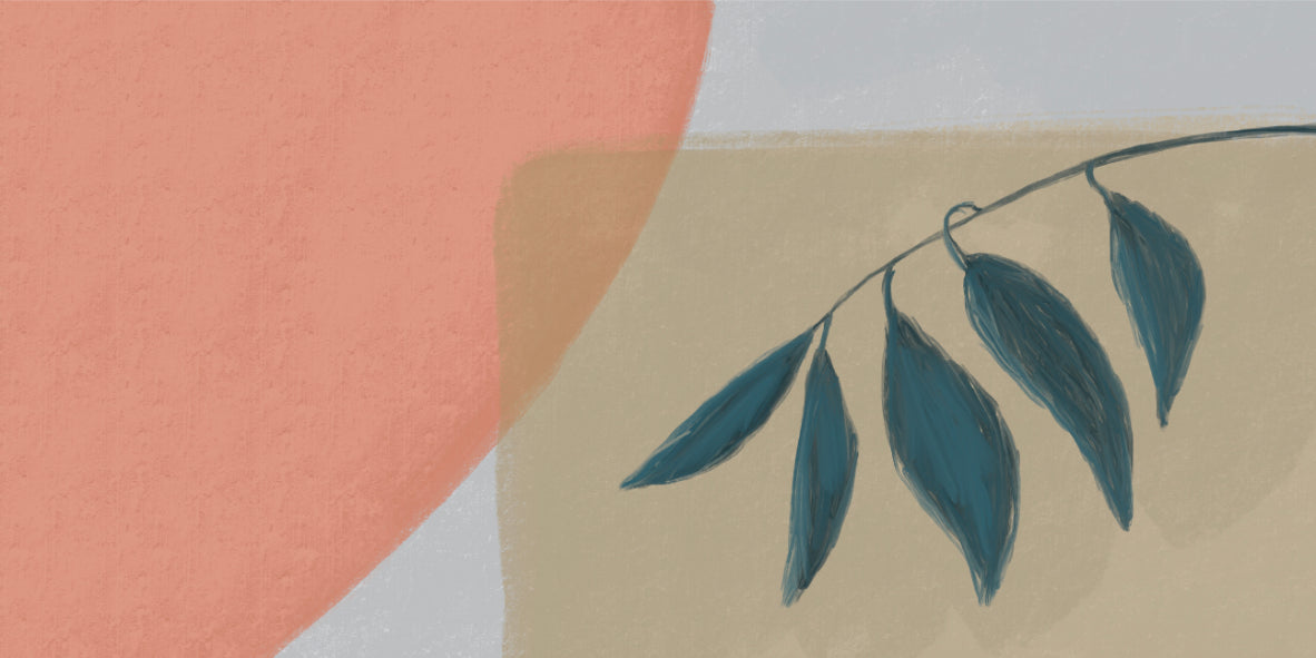 Elegant Leaves Wall Mural in your room — zoomed