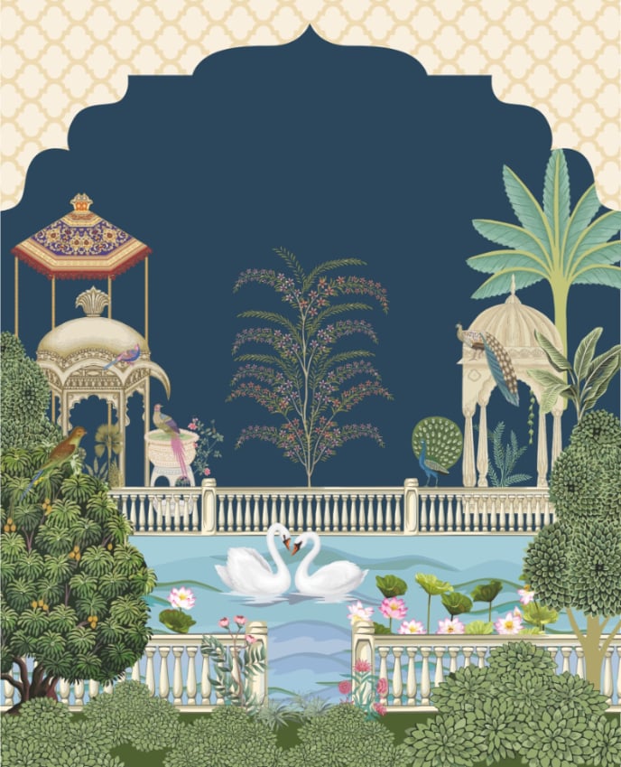 Mughal Garden Wall Mural in your room