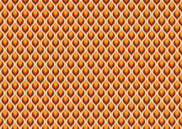 Retro Flame Pattern Wallpaper
