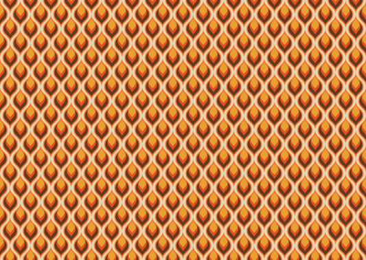 Retro Flame Pattern Wallpaper