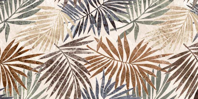Rustic Palm Wall Mural in your room — zoomed