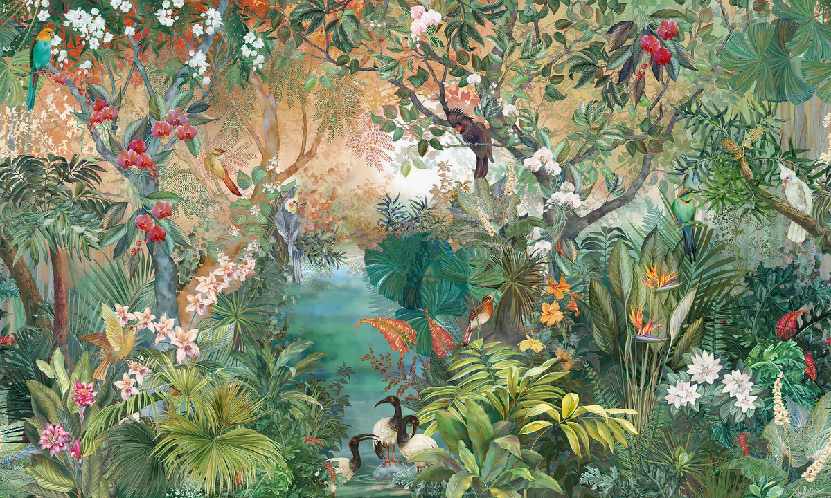 Feathered Canopy Chronicles Wall Murals in your room — zoomed