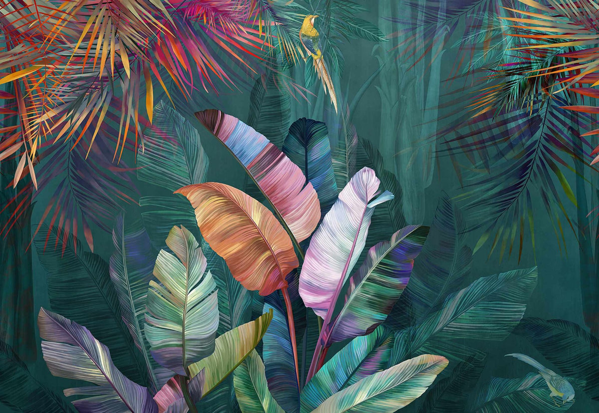 Island Breeze Leaf Extravaganza Wall Mural in your room