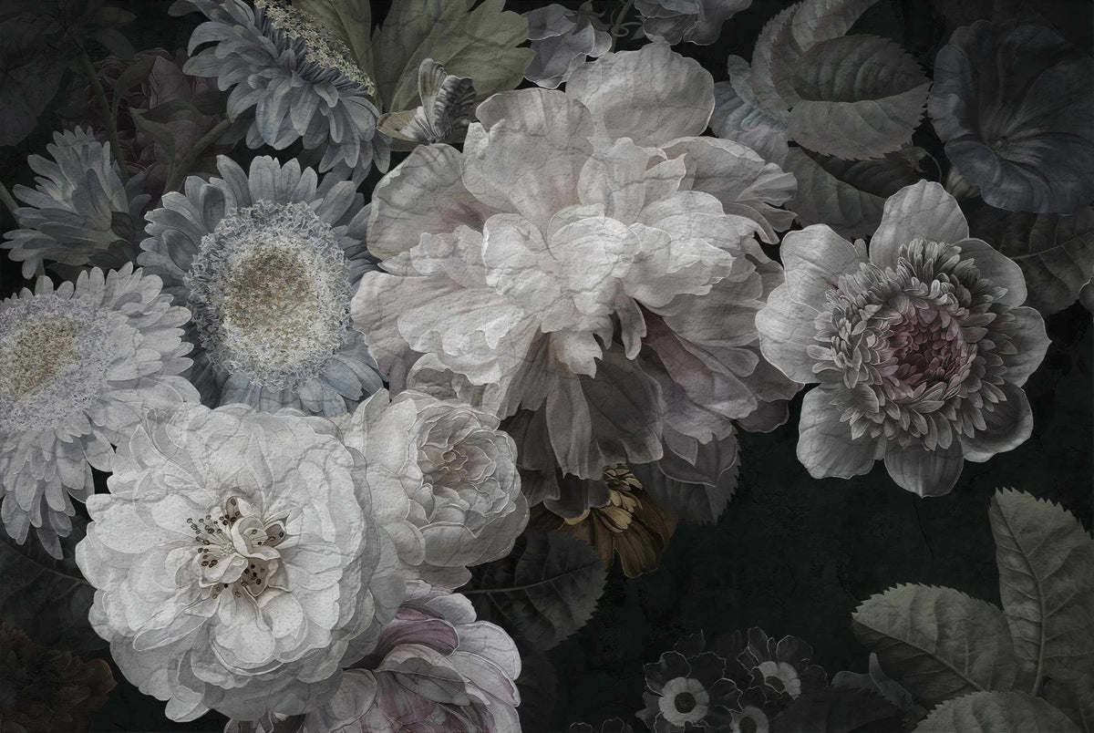 Velvet Night Bloom Wall Mural in your room