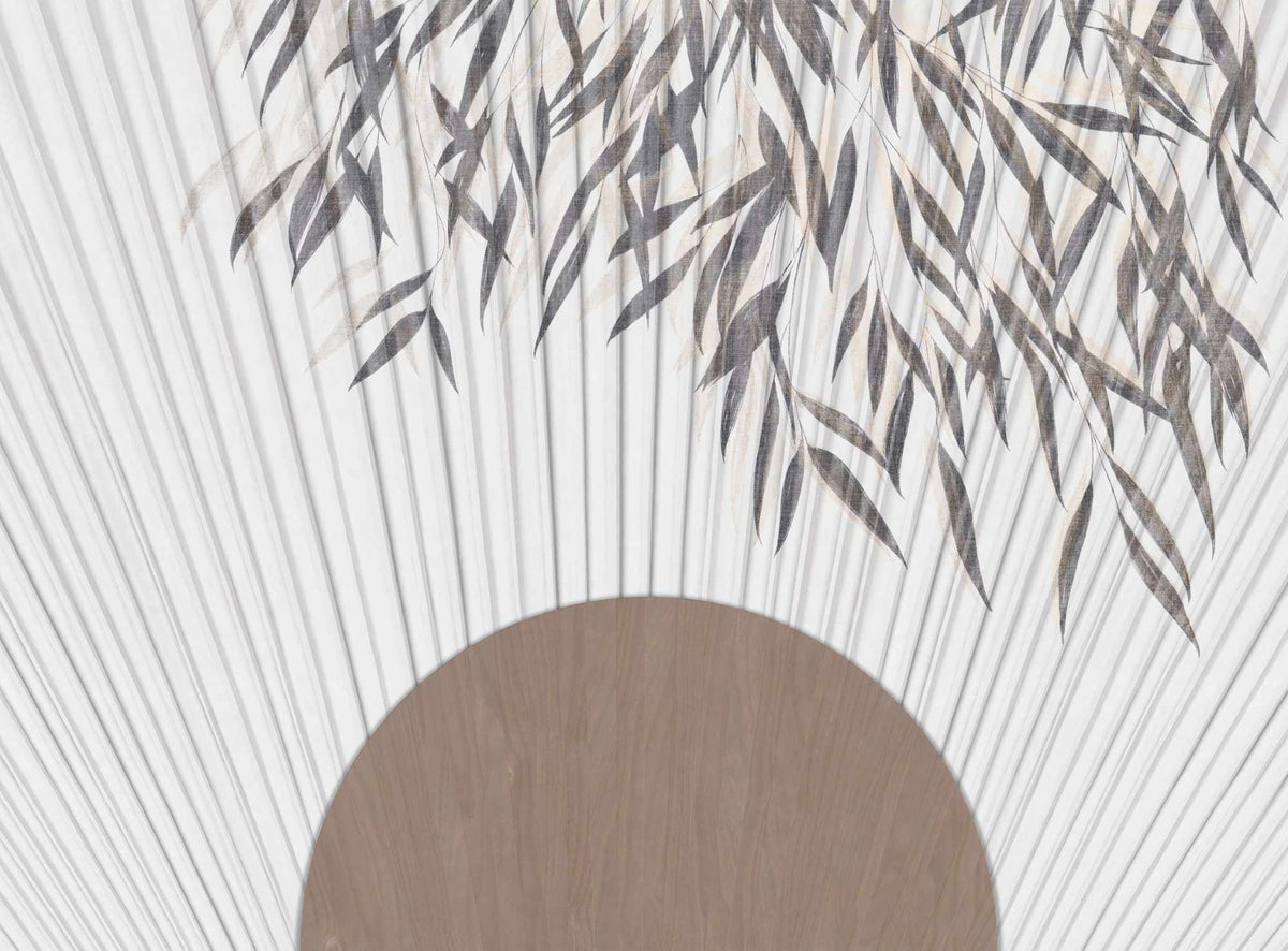 Striped Illustration Wallpaper Mural in your room — zoomed