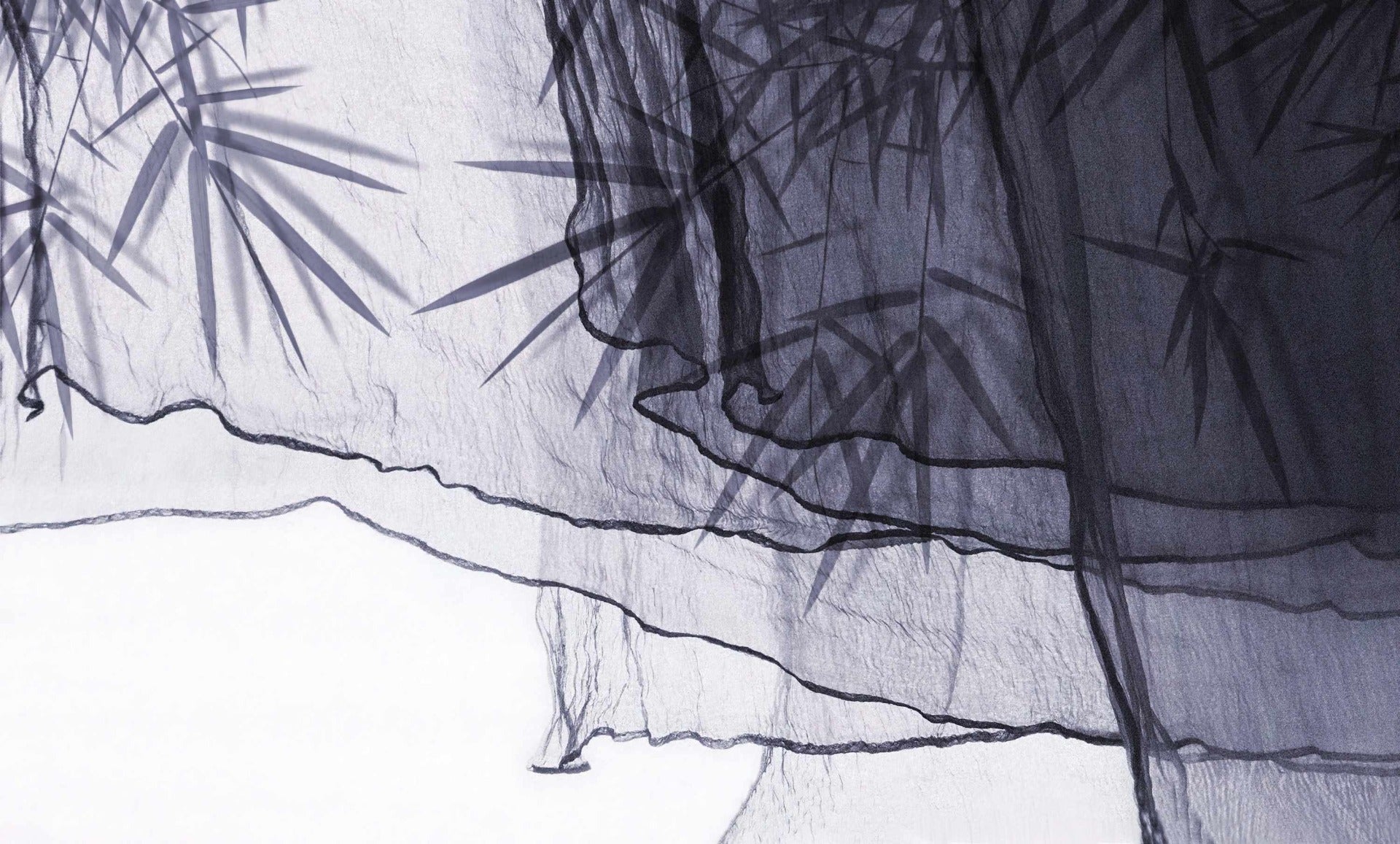 Ethereal Float Elegant Peel & Stick Textile Mural in your room — zoomed