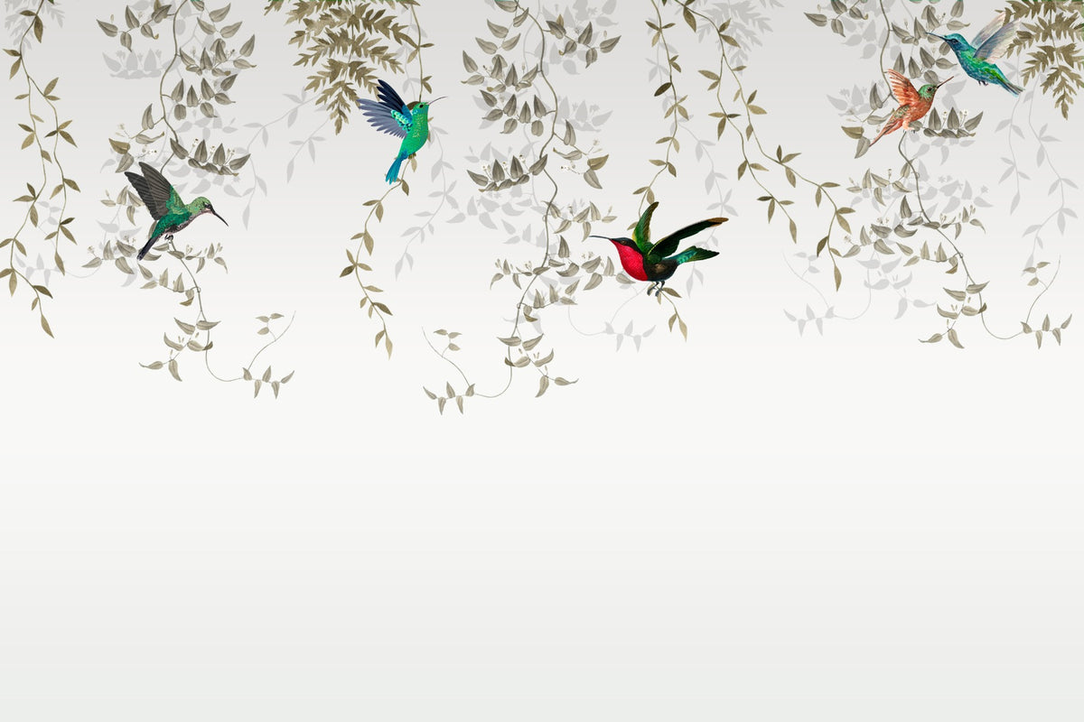 Hummingbird Haven Wallpaper Mural in your room