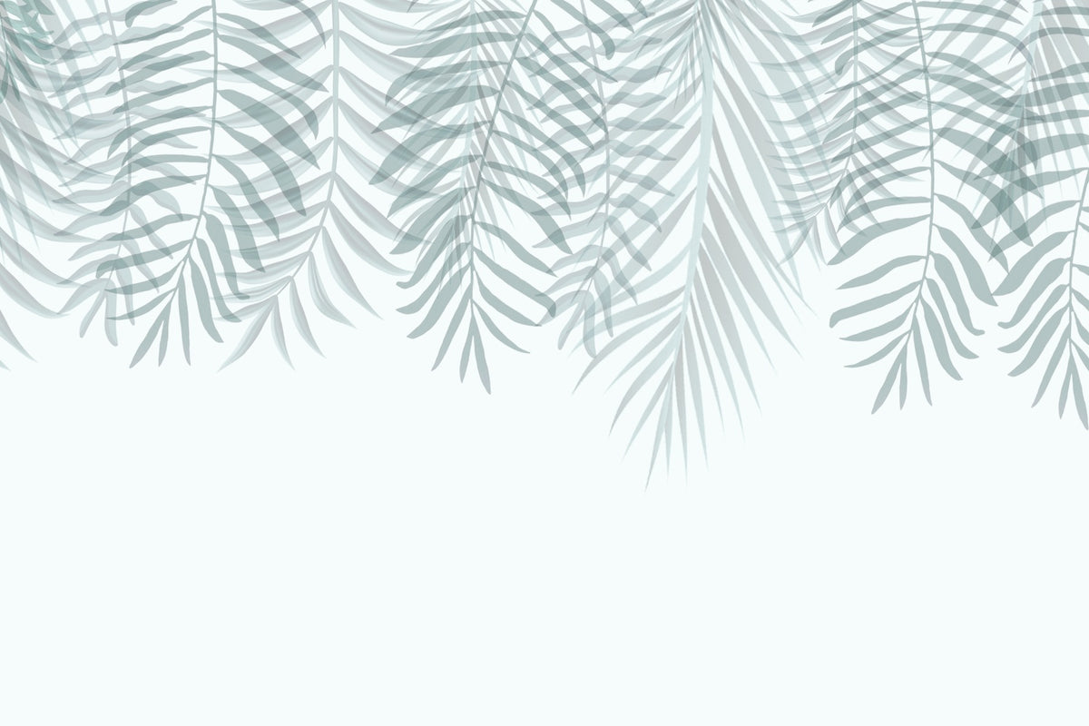 Arctic Palm Whisper Wallpaper Mural in your room — zoomed