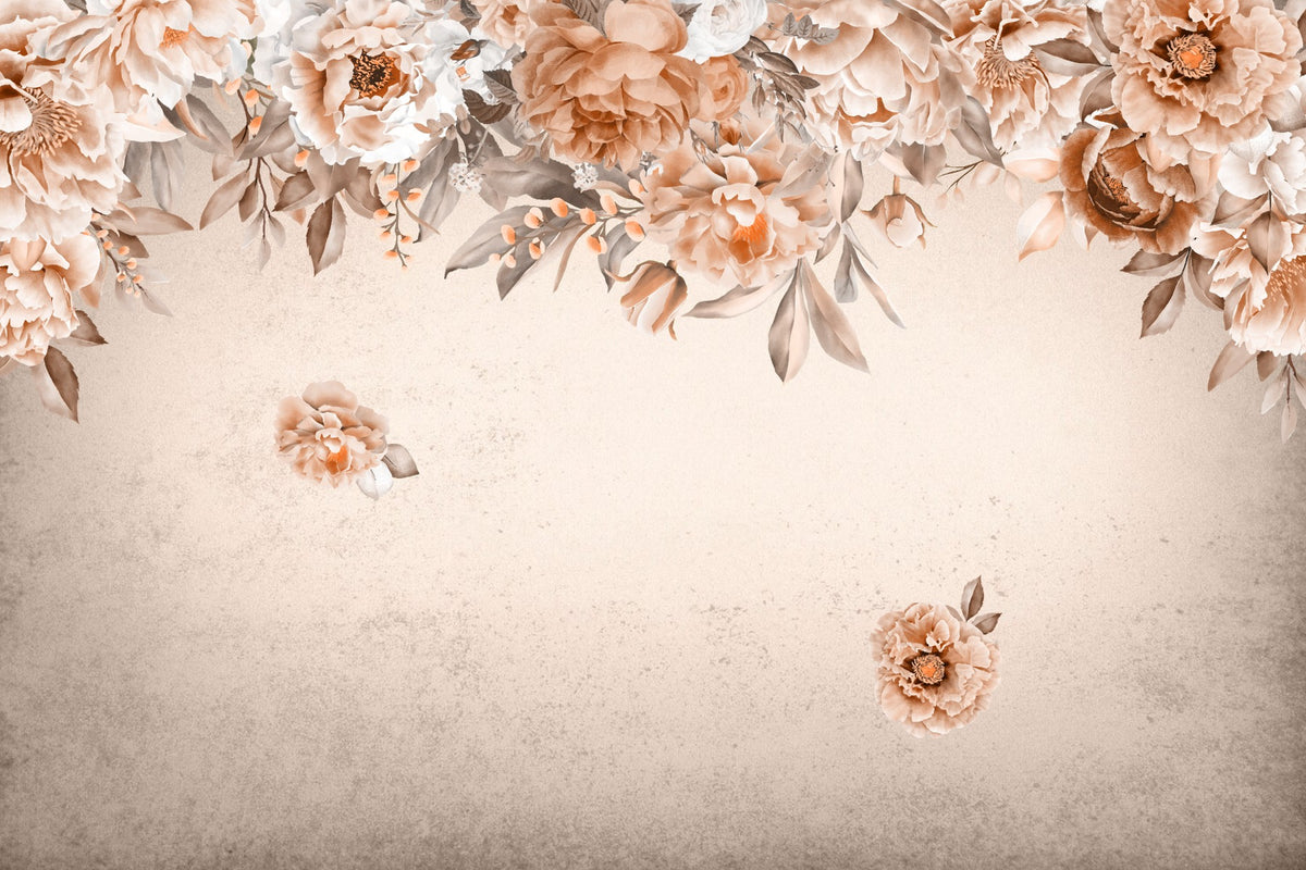 Peach Blossom Elegance Wallpaper Mural in your room