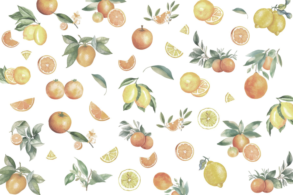 Citrus Melange Paradise Wallpaper in your room — zoomed