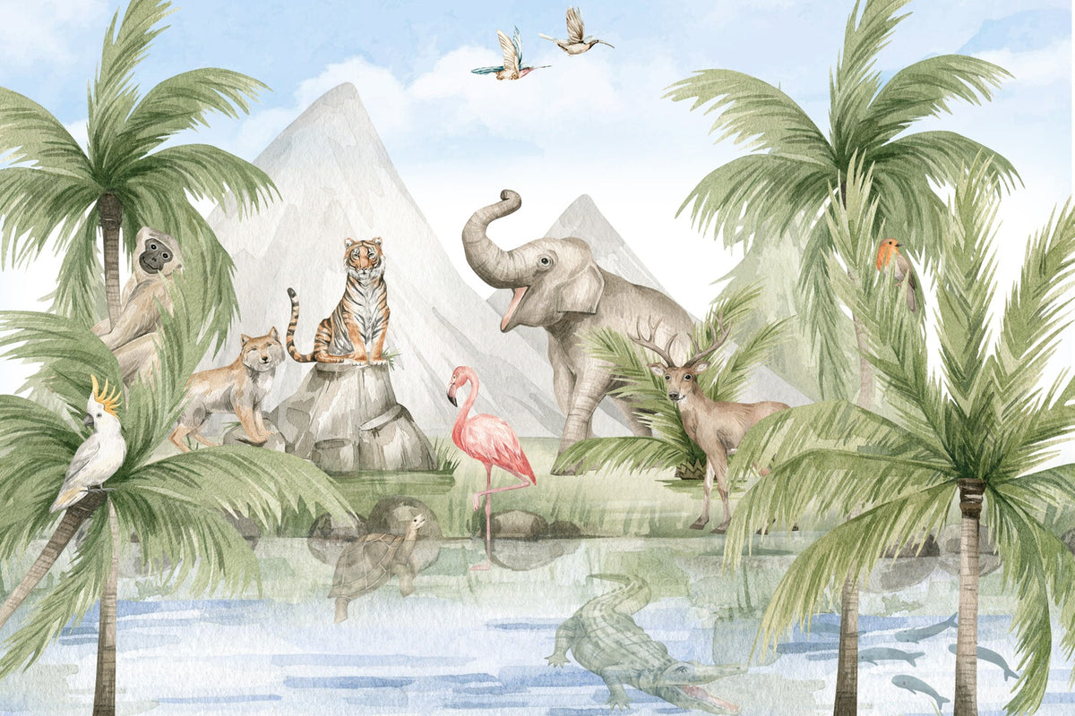 Wildlife Wonders Wallpaper Mural in your room — zoomed