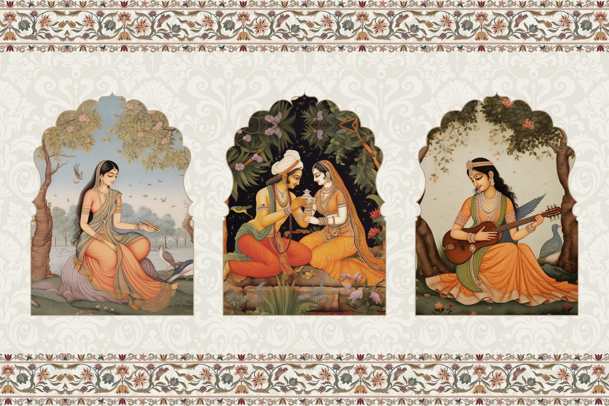 Elegance of the East Royal Mural in your room — zoomed