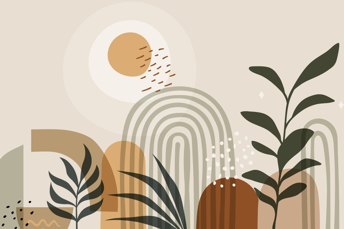 Modern Zen Garden Wallpaper Mural in your room