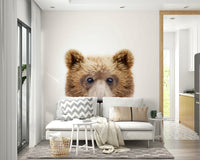 Playful bear wallpaper for gender-neutral nurseries

