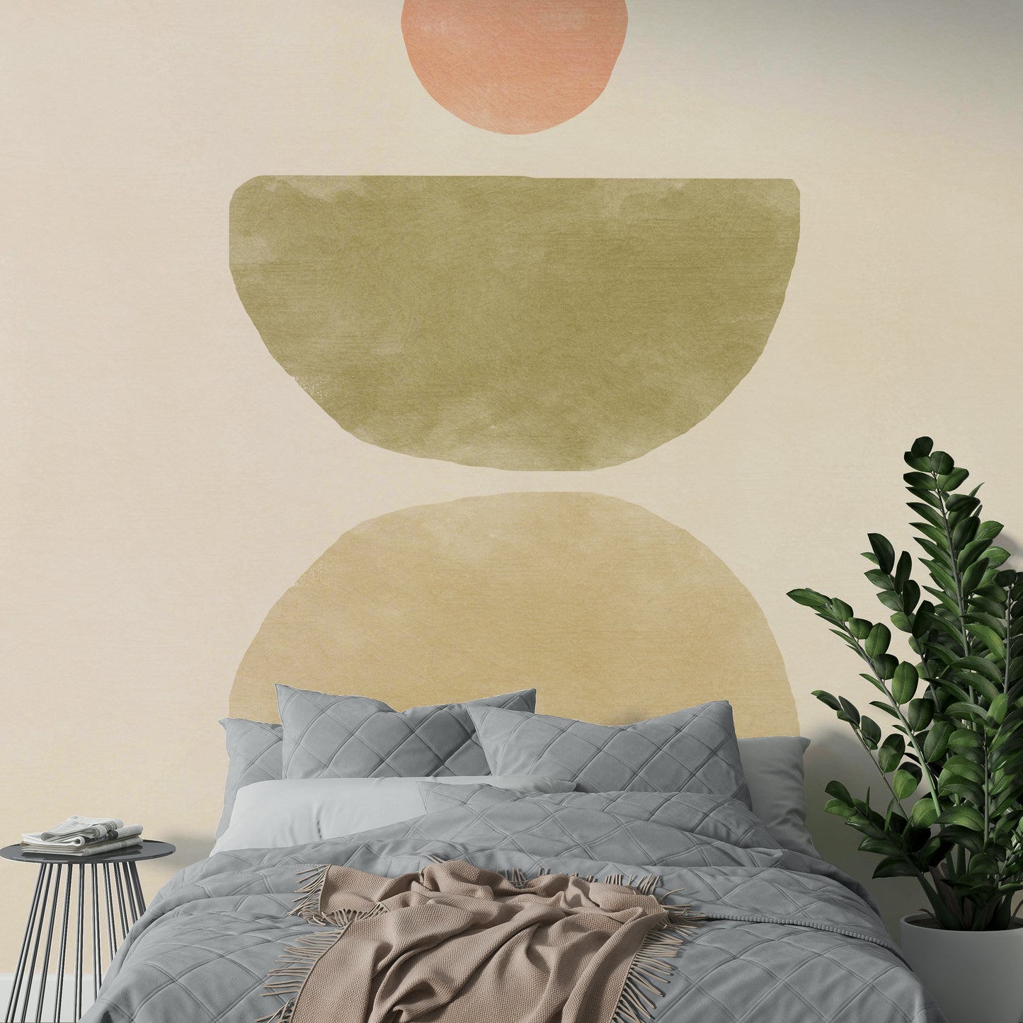 Contemporary mural wallpaper look

