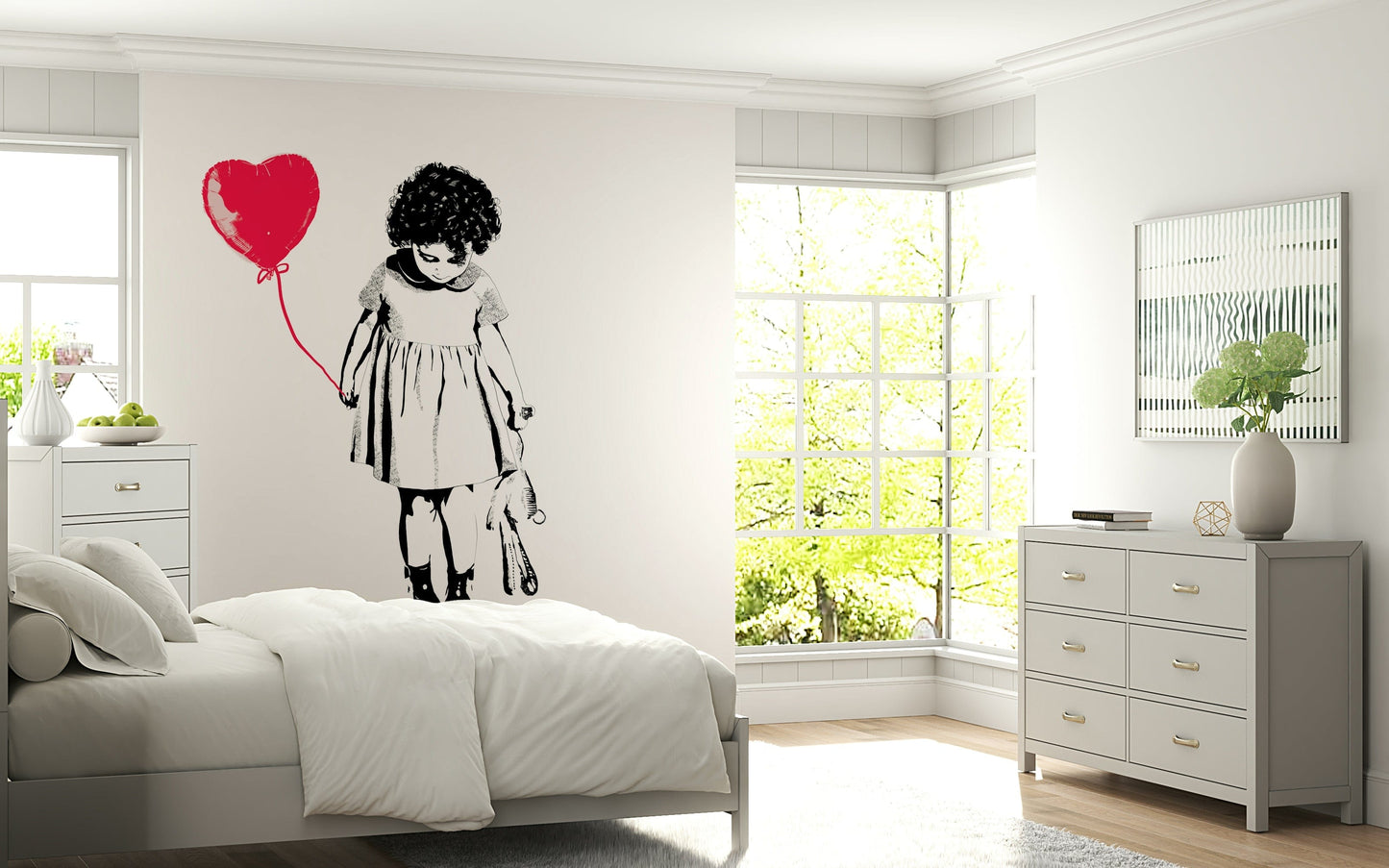 Balloon Girl Art Wall Mural
