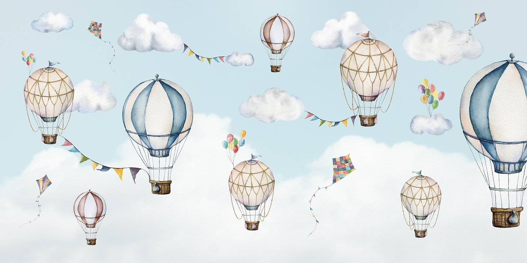 Hot Air Balloon Bonanza Wallpaper Mural