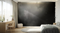 A calming colorful design wallpaper mural that defines a space.

