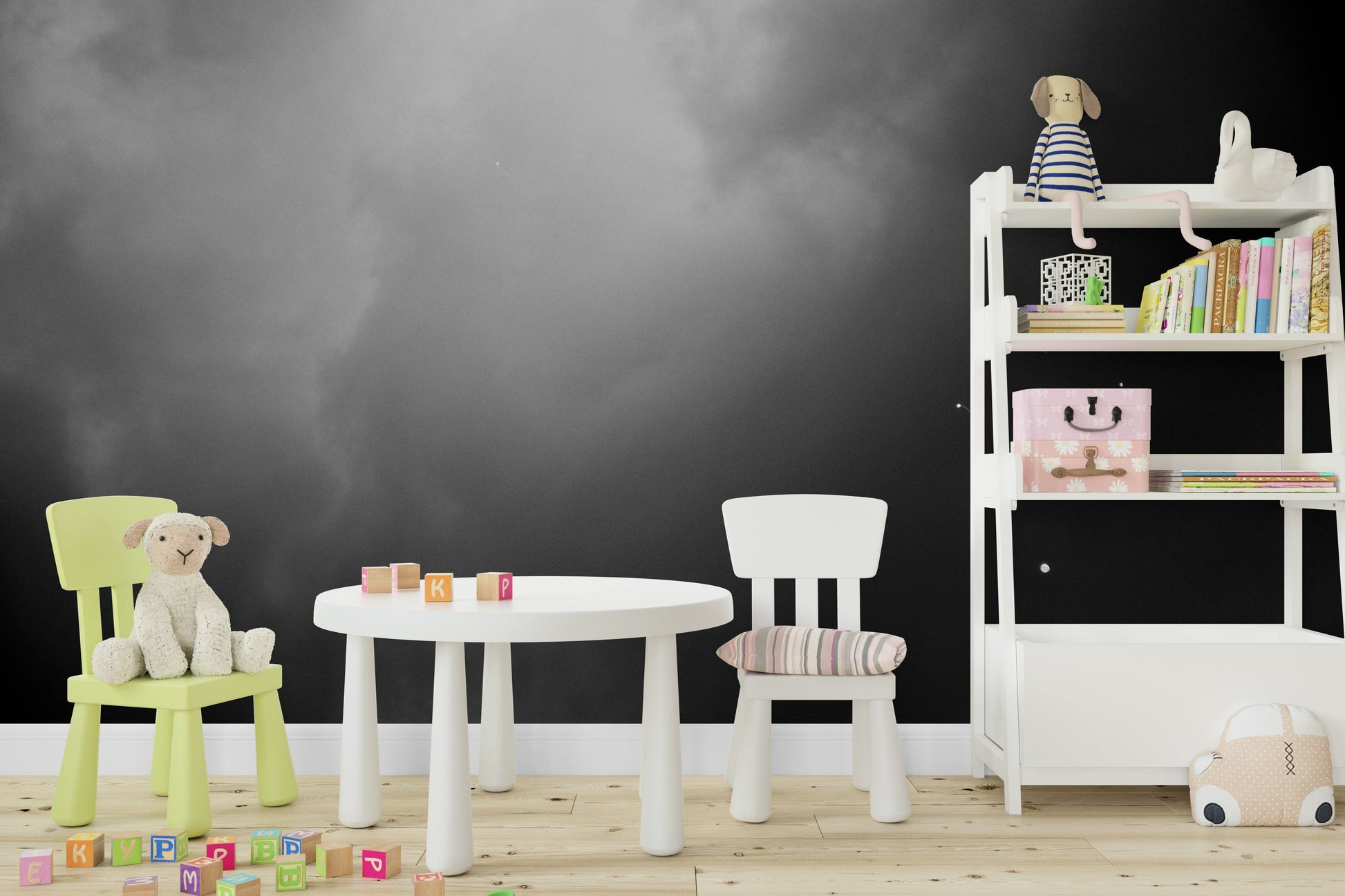 A classic whimsical balloon wallpaper for walls.

