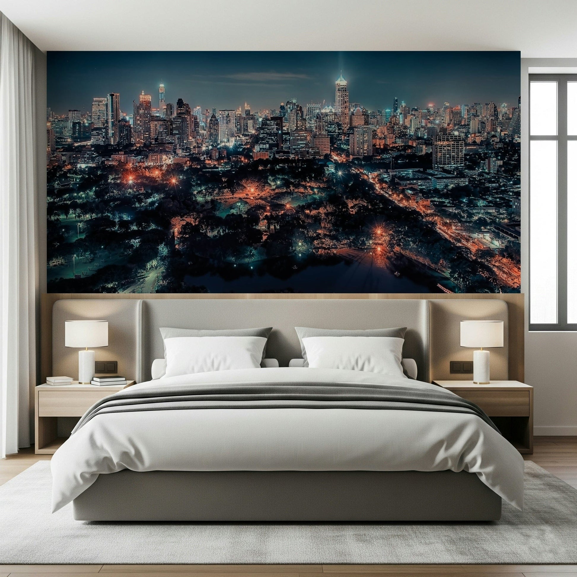 Thailand Bangkok wallpaper for walls park view dark