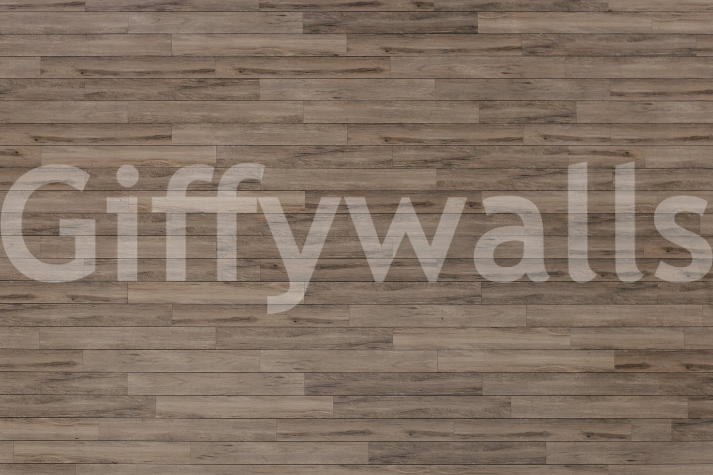 Barn Wood Beauty wallpaper mural close-up showing the weathered brown horizontal wood plank pattern