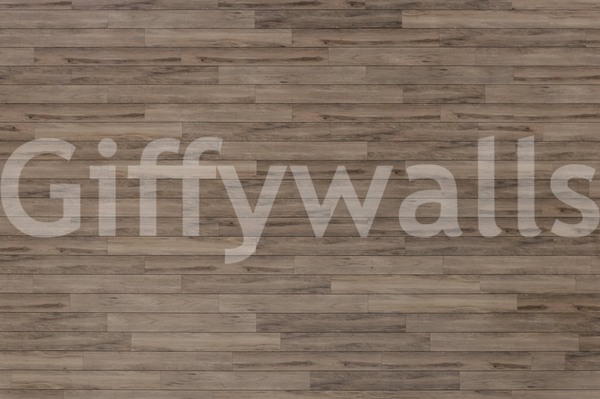 Barn Wood Beauty wallpaper mural close-up showing the weathered brown horizontal wood plank pattern
