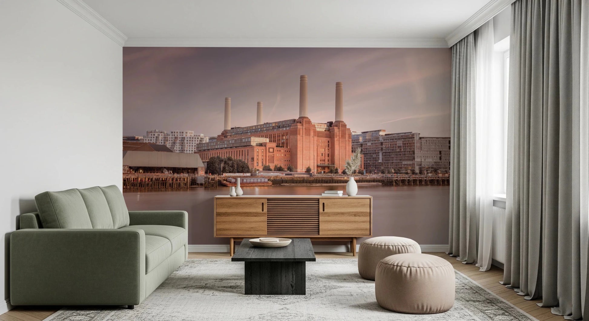 Battersea Power Station Wall Mural