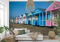 Peel and stick Vibrant Seaside Vibe print, nautical décor.