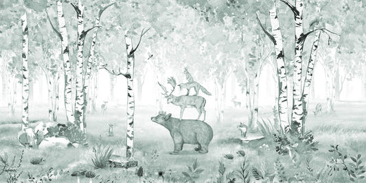 Blue Bear King Wallpaper Murals