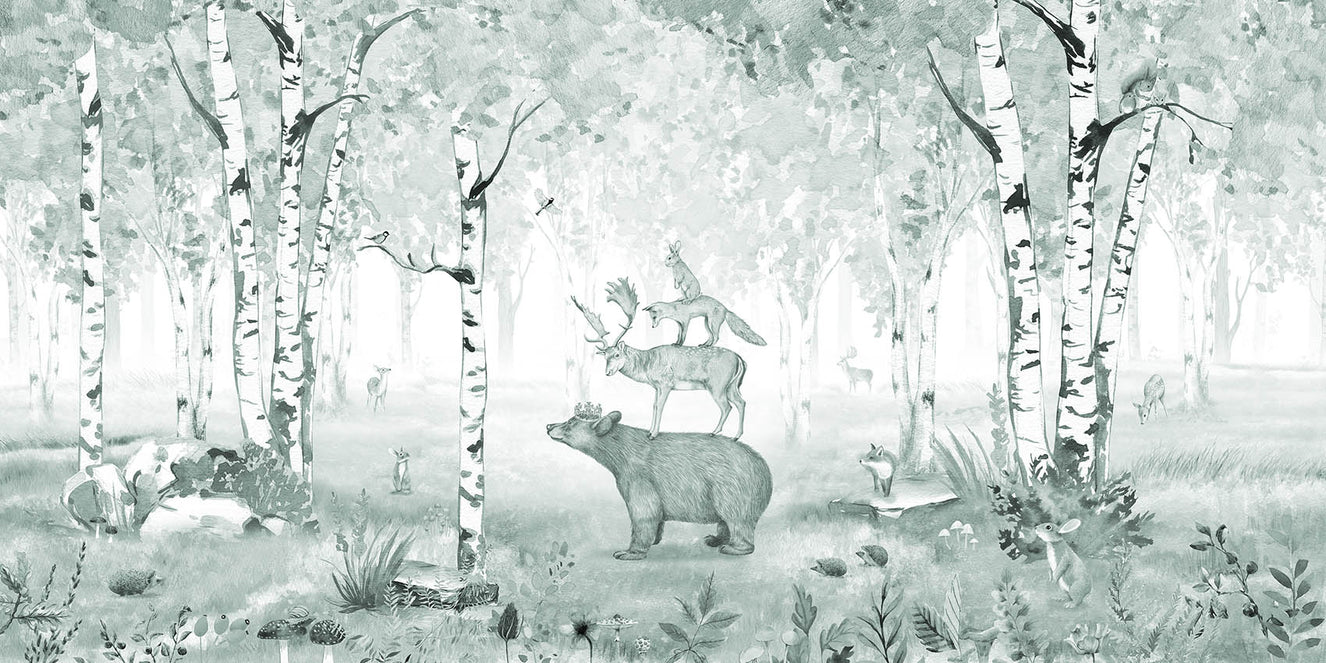 Blue Bear King Wallpaper Murals