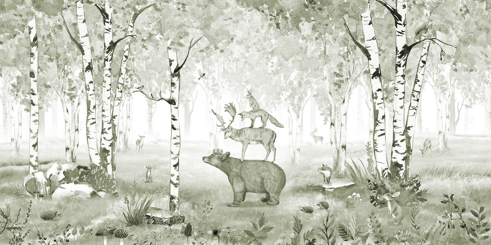 Green Bear King Wallpaper