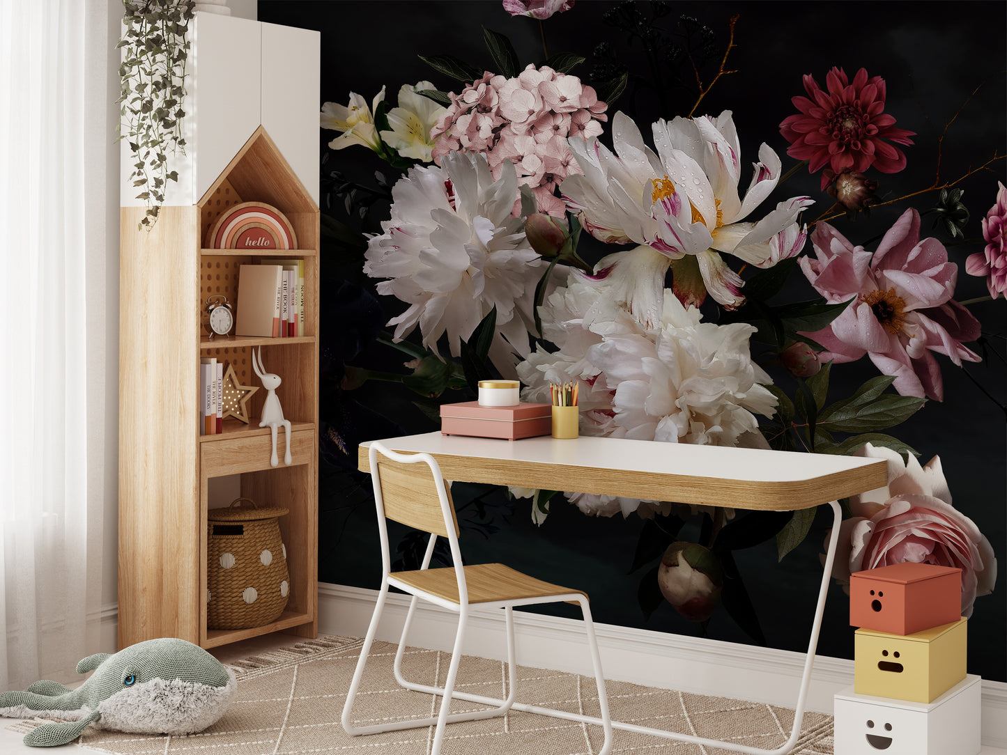 Beautiful Garden Flowers Wallpaper Mural - Giffywalls