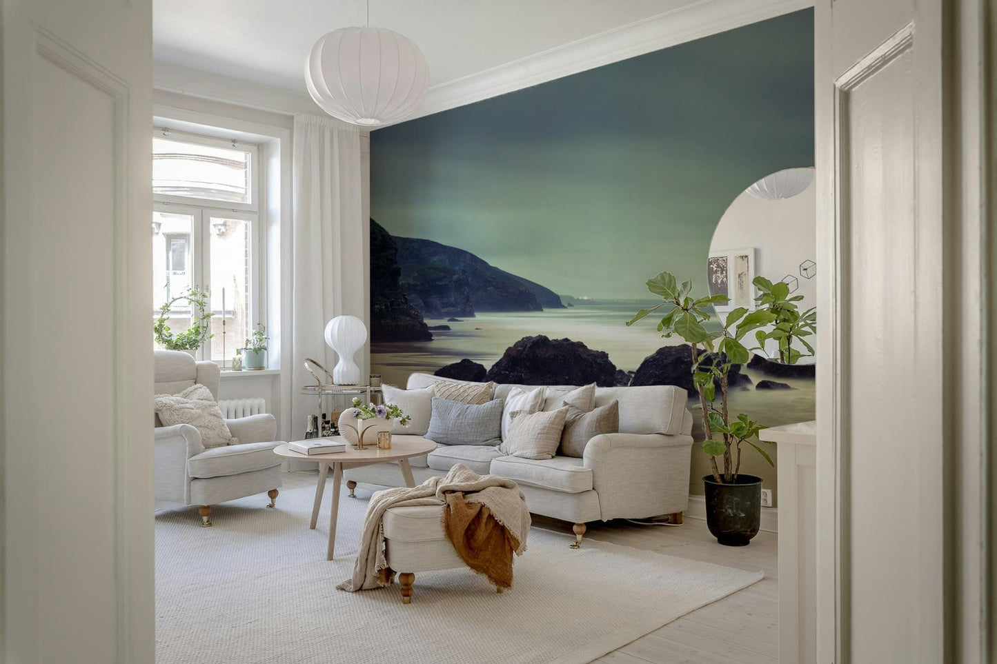 Bedruthan Steps rocky beach view for guest bedroom