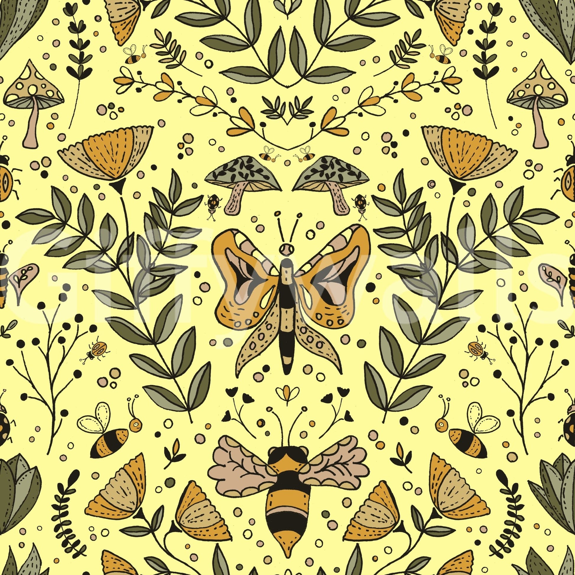 Wallpaper with a fun and cheerful design.

