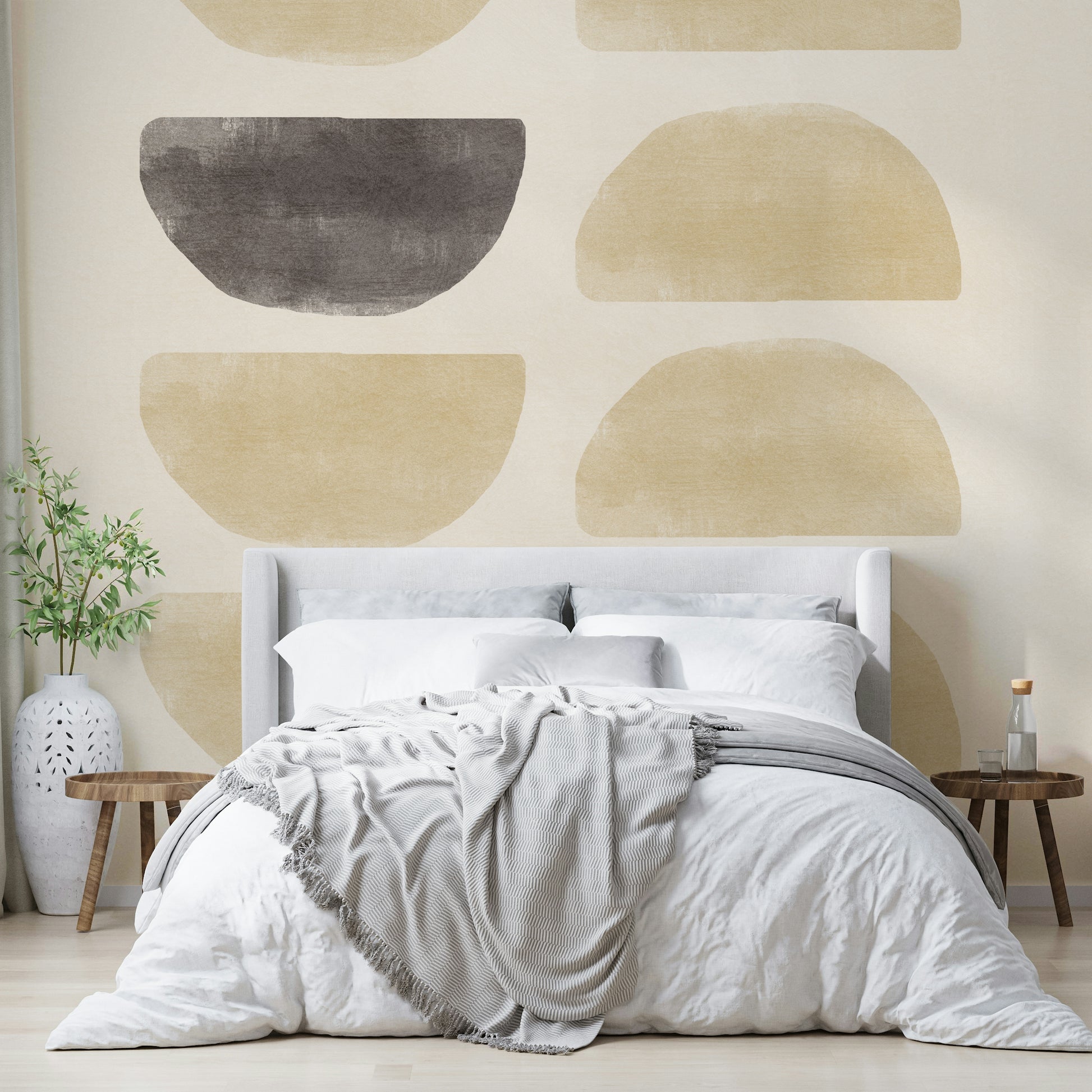 Gentle curves wall mural style

