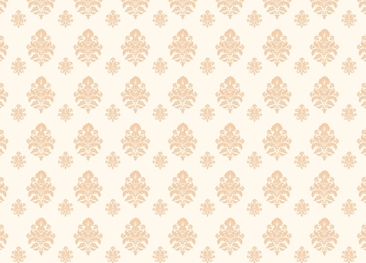 Damask Peel and Stick Wallpaper - Beige Pattern in your room