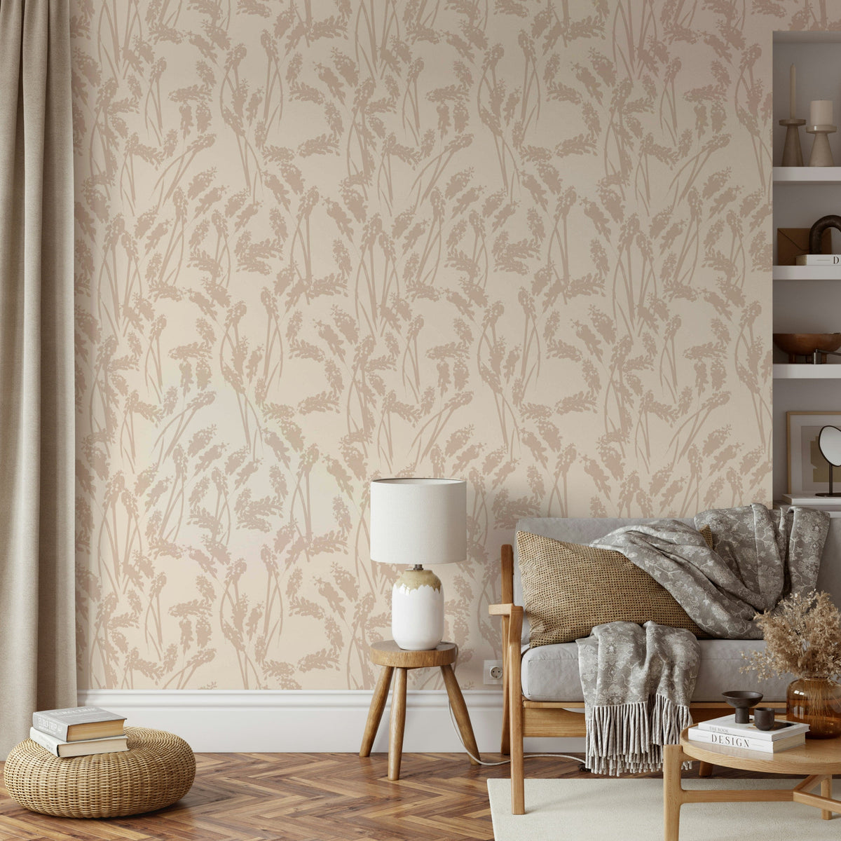 Serene grasses mural

