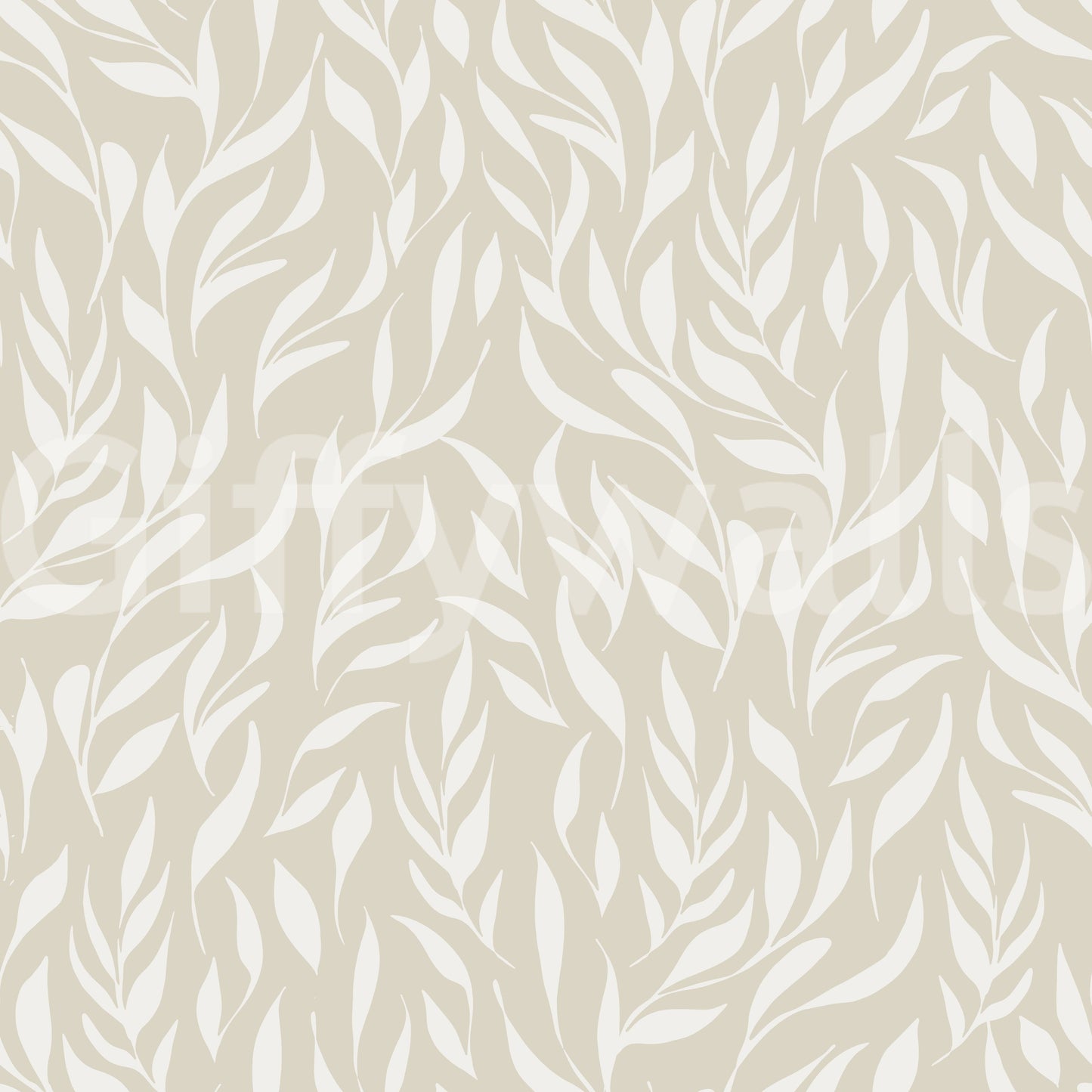 Beige Foliage tasteful wallpaper

