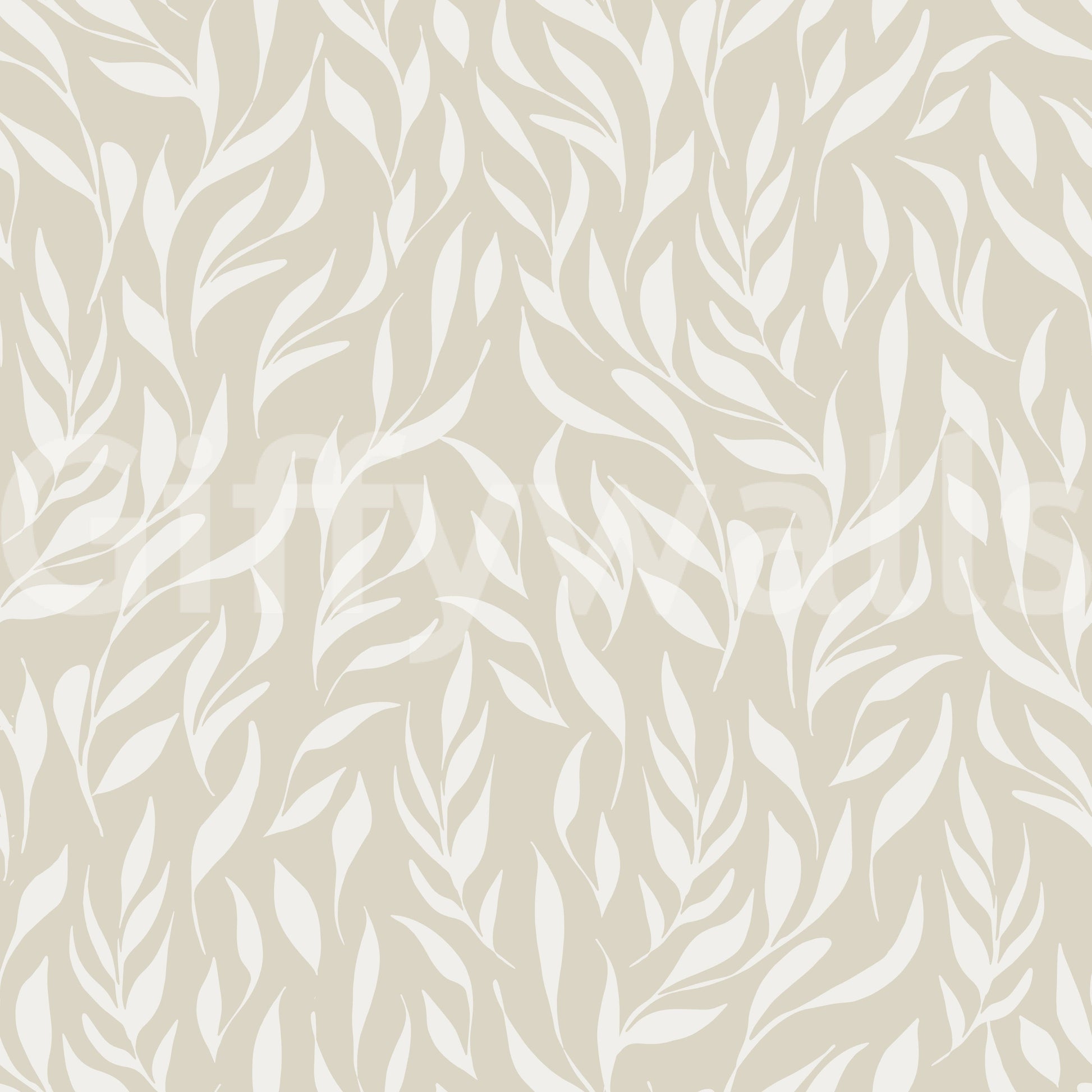 Beige Foliage tasteful wallpaper


