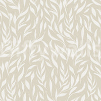 Beige Foliage tasteful wallpaper

