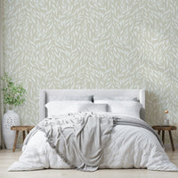 Beige Foliage foliage wall mural

